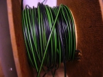Kabel, schwarz-grün 1,5qmm