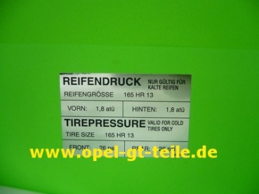 Autocollant Table de pression