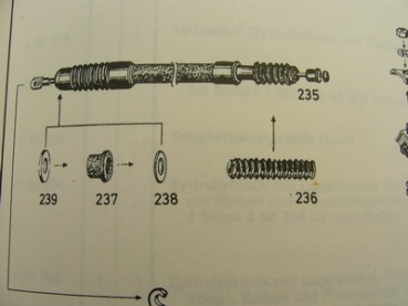 Entretoise caoutchouc cable d embrayage