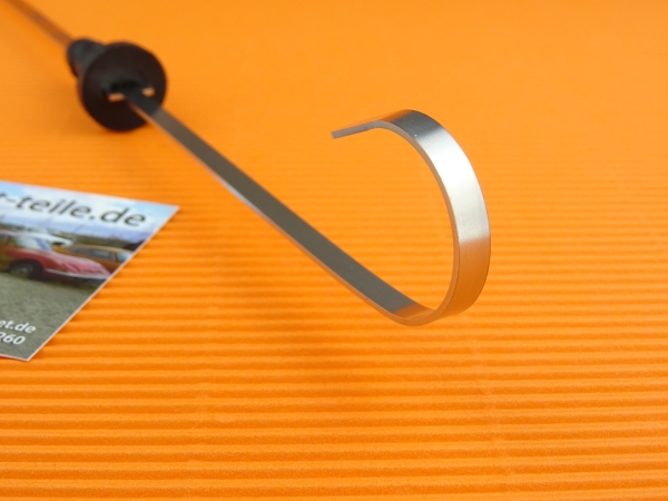 Oil dipstick for aluminum oil pan