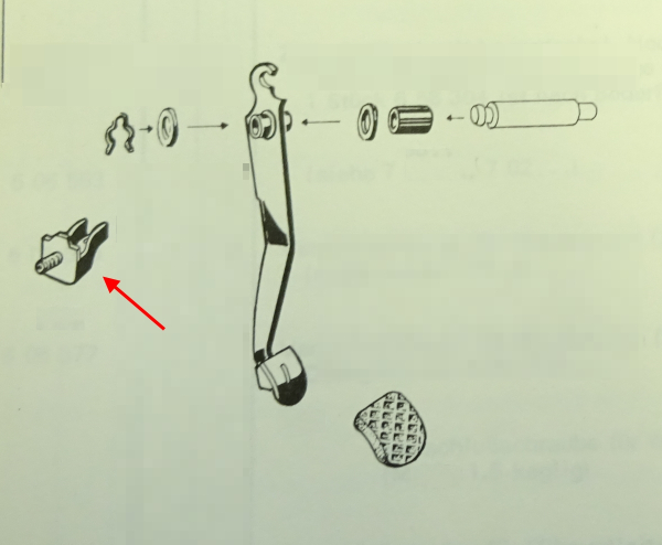 Stützwinkel Kupplungspedal