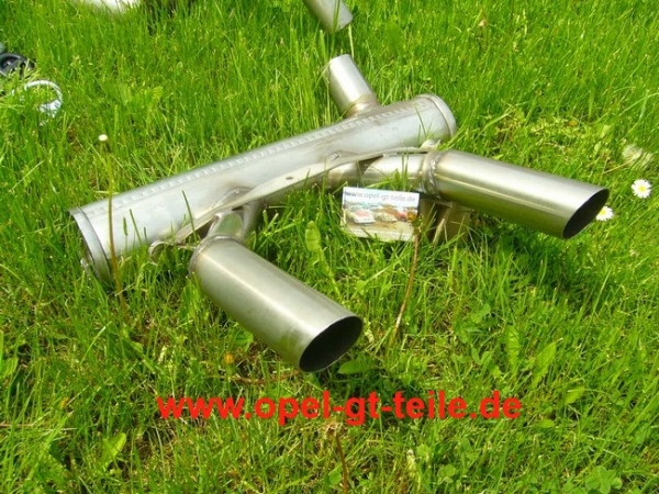 Stainless steel exhaust system, original look (small flange)