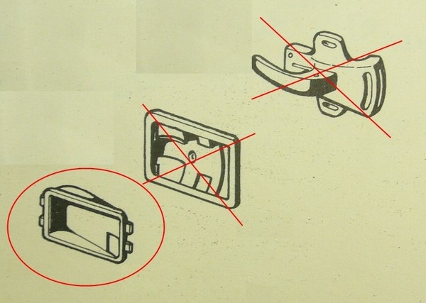 Schale für Türöffnergriff, links